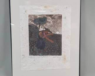 085 Lot 580 Signed etching La Esperanza