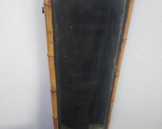 380 Lot 367 Vintage freestanding bamboo floor mirror