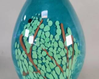 406 Lot 380 Murano style hand blown art glass vase