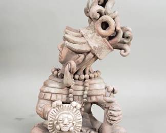 232 Lot 245 Vintage Mayan Aztec style terracotta figure as is