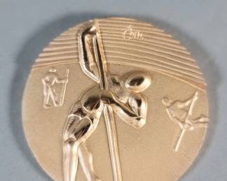 045 Lot 479 Salvador Dali 999 silver 1984 Olympic coin
