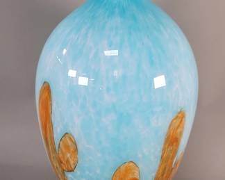 398 Lot 376 Hand blown art glass vase