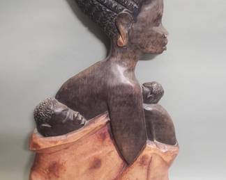 234 Lot 247 African carved wood wall decoration