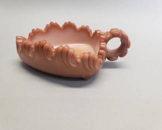 331 Lot 342 Vintage chocolate slag glass handled nappy