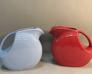 032 Lot 45 Pair of Fiesta pitchers