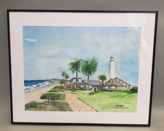 089 Lot 552 Signed Howard Albrecht Del Mar watercolor