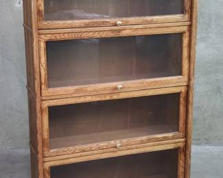 076 Lot 89 Vintage oak lawyer s bookcase