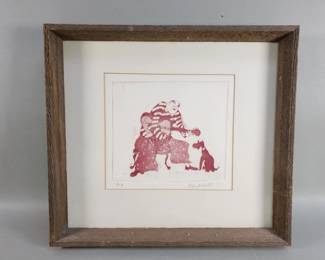 090 Lot 550 Artist proof signed etching