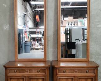 075 Lot 88 Pair of J L Metz Furniture Co walnut pressed