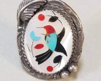 147 Lot 306 Vintage silver hummingbird ring
