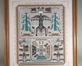 015 Lot 104 Rosabelle Ben Navajo sand art Traditional