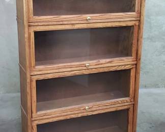 080 Lot 93 Vintage oak lawyer s bookcase