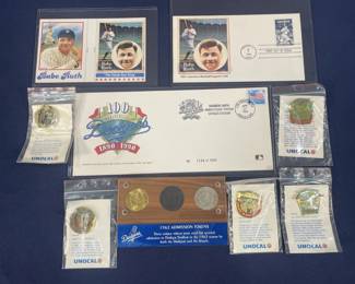 403 Lot 378h 1962 Los Angeles Dodgers admission coins