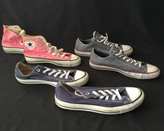 662 Lot 602h 3 pairs of Converse Chuck Taylor All Star sneakers