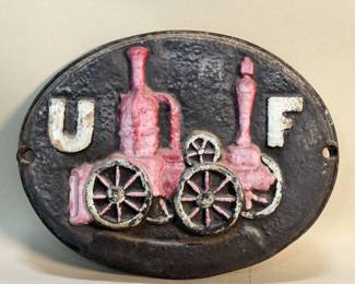 045 Lot 58 Vintage cast iron United Firemen s Insurance