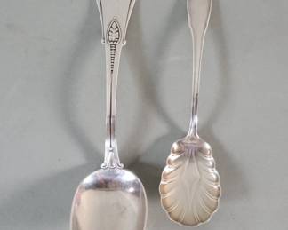 323 Lot 337 Pair of sterling silver spoons