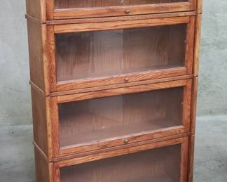 084 Lot 97 Vintage oak lawyer s bookcase