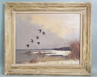 185 Lot 68 Signed George Stevens oil on canvas painting