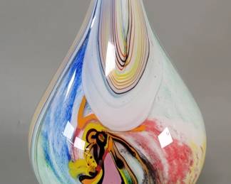 422 Lot 388 Murano style hand blown art glass vase