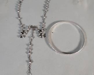 130 Lot 480 Vintage silver bracelet silver rosary