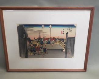 020 Lot 466 Signed Utagawa Hiroshige woodblock print