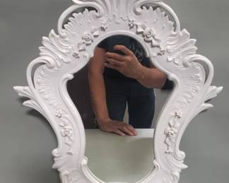 204 Lot 217 Vintage Italian ceramic framed mirror