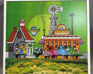 100 Lot 186 Signed Fred Bonn painting on board