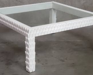 043 Lot 171 Serge Roche style coffee table with glass top