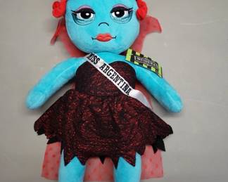 189 Lot 493 Beetlejuice Miss Argentina plush doll