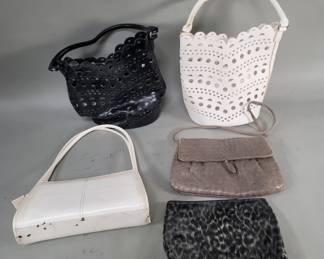 617 Lot 542 Group of Faux leather designer style handbags