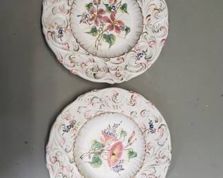 326 Lot 339 Pair of hand painted Italian ceramic decorative