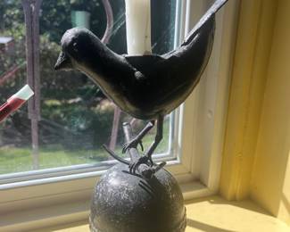 Bird candle holder