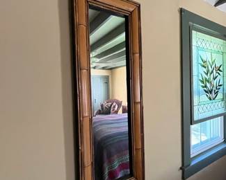 Bamboo framed mirror