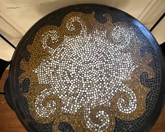Mosaic top of Bistro table