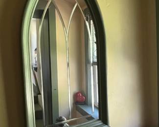 Cathedral mirror with shelf