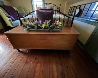 Antique double lid chest