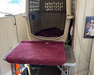 Large crates and grooming table
