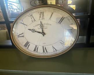 Vintage Style Oval French Wall Clock Galerie Du Gaston