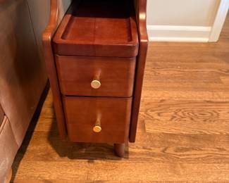 Pair of very narrow side tables