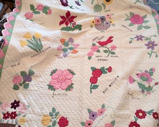 VTG Handmade Signature Quilt