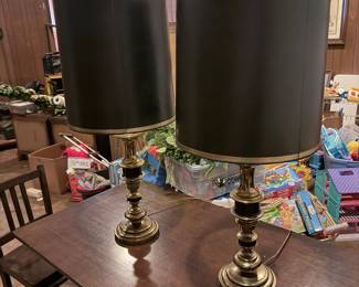 2 Solid Brass Lamps 