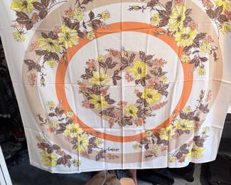 Mid-Century French Printed Textile 