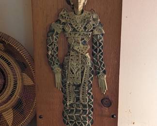 Vintage Balinese Coin Doll made from traditional Chinese Kepeng Coins lashed together
