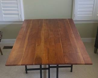 Crate & Barrel Origami Rectangular Drop Leaf Table