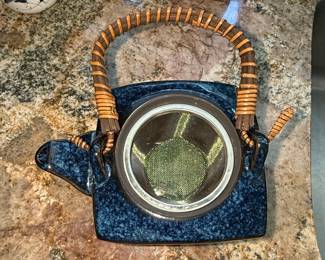 Dragonfly Midnight Blue Ceramic Tea Set