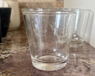 Set of 8 Clear Glass Tumblers