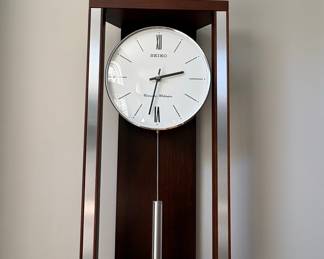 Seiko QXH068BLH Modern Pendulum Wall Clock