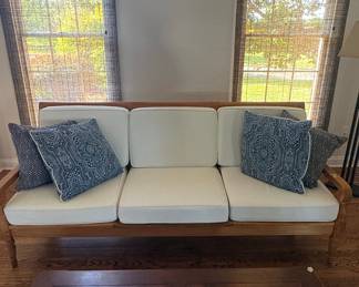 Mid-Century Modern Style Wood Frame Sofa