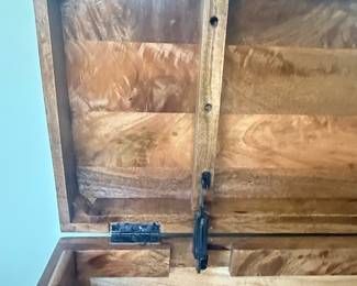 Industrial Style Wood and Metal Storage Chest