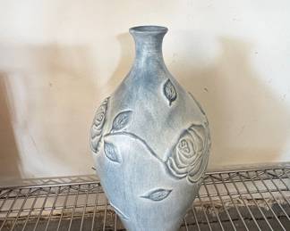 Decorative Ceramic Rose Relief Vase
